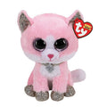 Ty beanie boo's fiona pink cat, 15cm