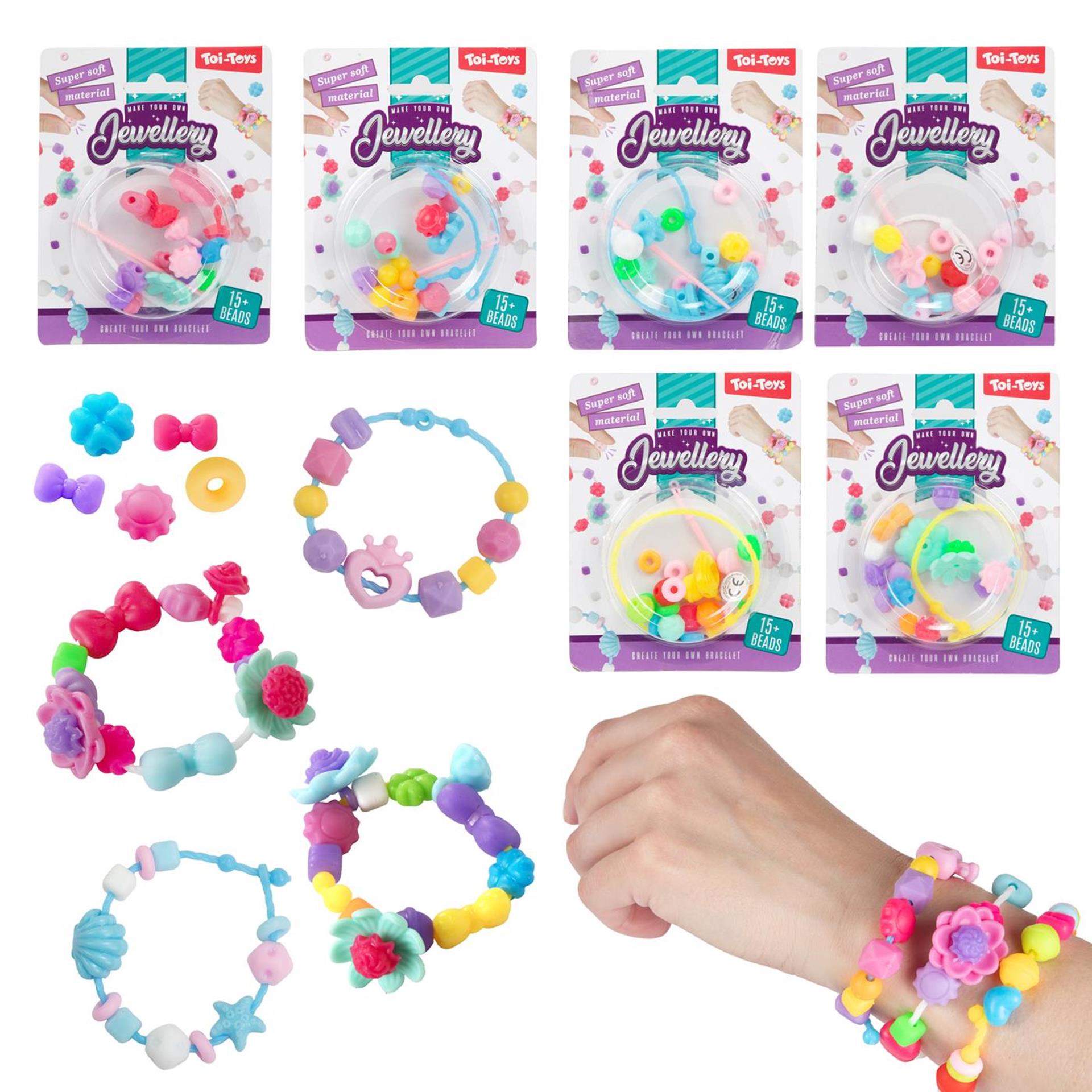 Toi-Toys - Toi-Toys Armband maken met zachte kralen 6ass