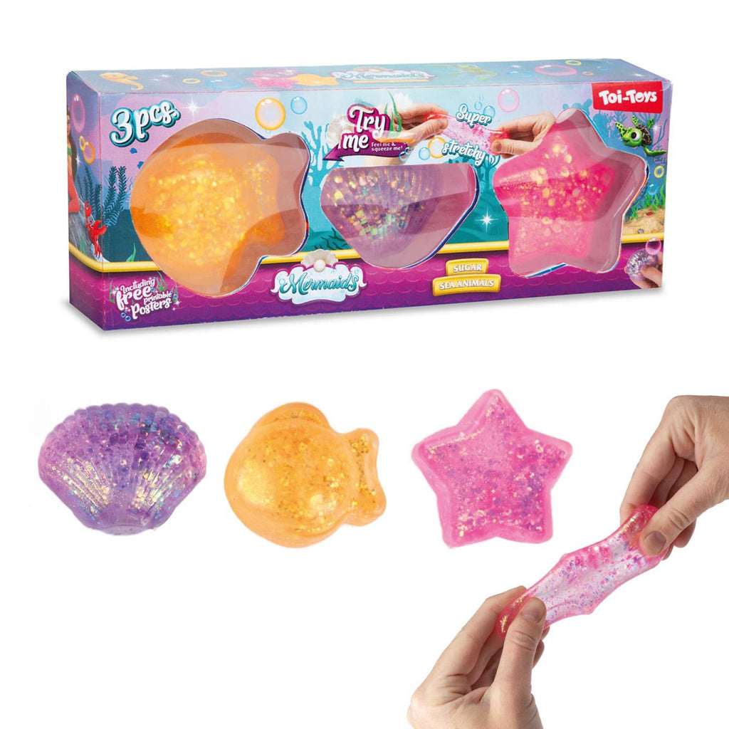 Toi-Toys - Toi-Toys Mermaids knijpfiguren zee 6cm 3st