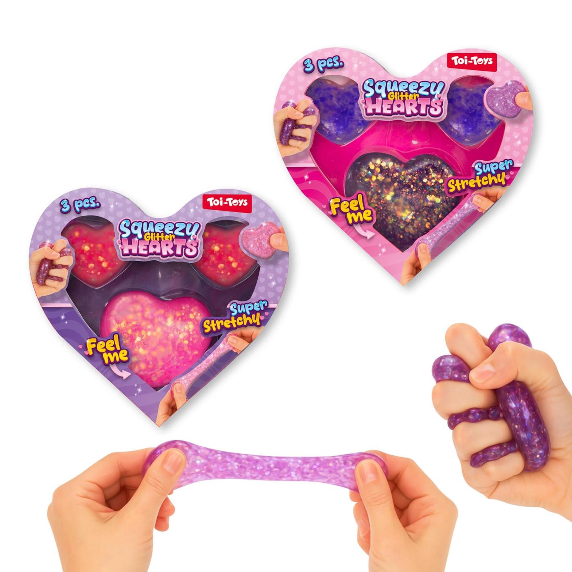 Toi-Toys - Toi-Toys Knijphartjes sugarglitter 45-65cm 3st