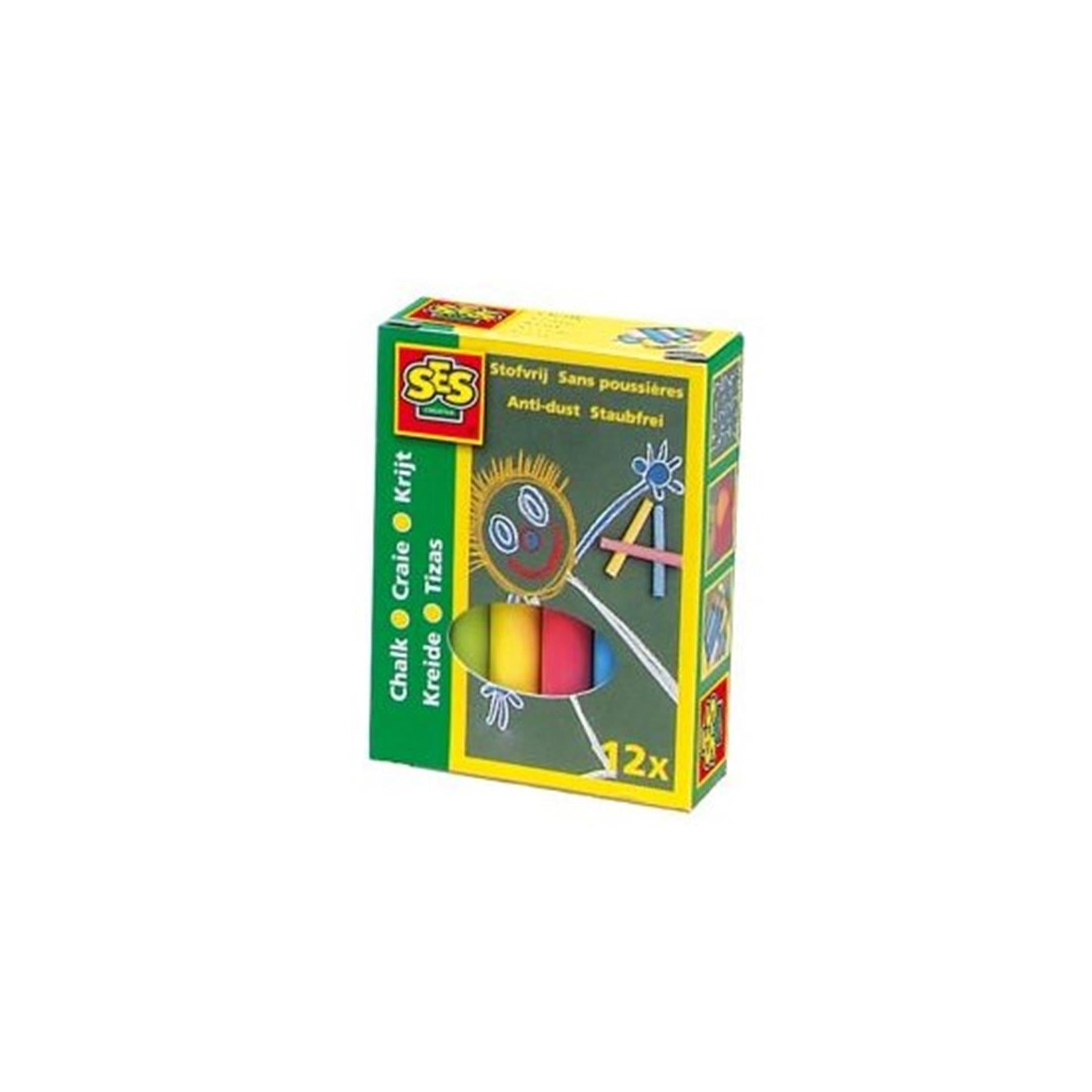 Ses - Ses bordkrijt kleur ø10mm pakje a 12 stuks