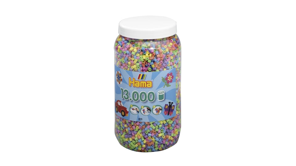 Hama strijkkralen ton met 13000 stuks pastel