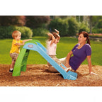 Little tikes junior glijbaan 122x49x70 cm blauw groen