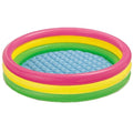 Intex - sunset glow kinderzwembad + opblaasbare bodem 147x33cm
