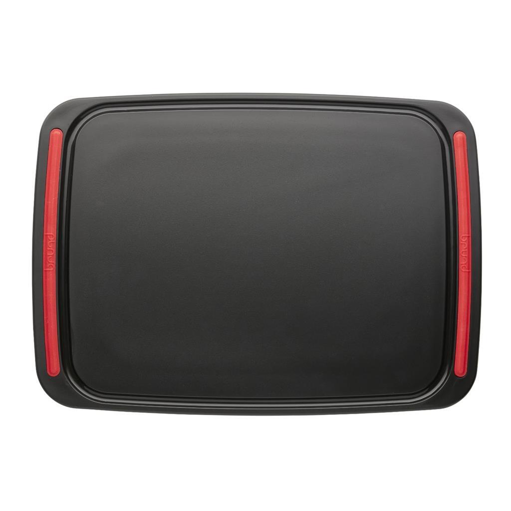 Brund easy cut snijplank 41x30x0.8 cm zwart rood
