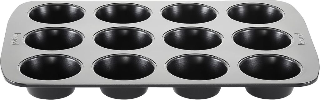 Brund muffinvorm 12 vakjes zwart