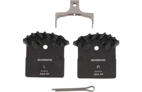 Plaquettes de frein à disque Shimano J05A résine avec aileron EBPJ05ARFA