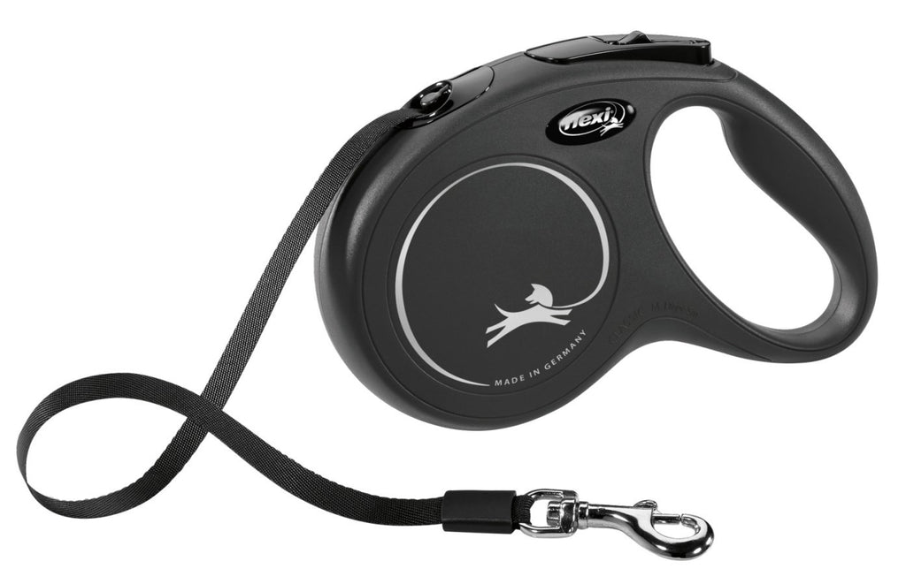 Flexi - Producten/ rollijn new classic band zwart m5 meter tot 25kg