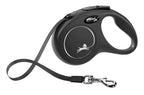 Flexi - Producten/ rollijn new classic band zwart s5 meter tot 15kg