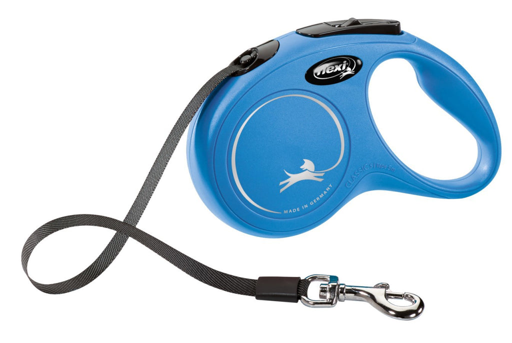 Flexi - Producten/ rollijn new classic band blauw s5 meter tot 15kg