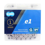 Kmc ketting e1 ept 130l single speed waxed zilver