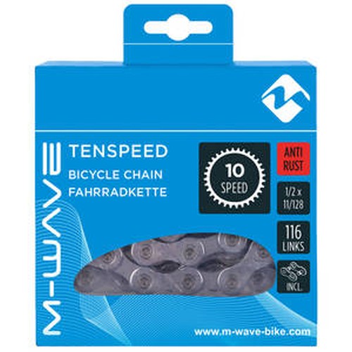 M-Wave - Kmc ketting 10v x10 zilver antiroest (116 schakels)