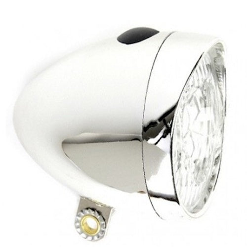Koplamp LED. incl. batterij zilver 3 LEDs (werkplaatsverpakking)