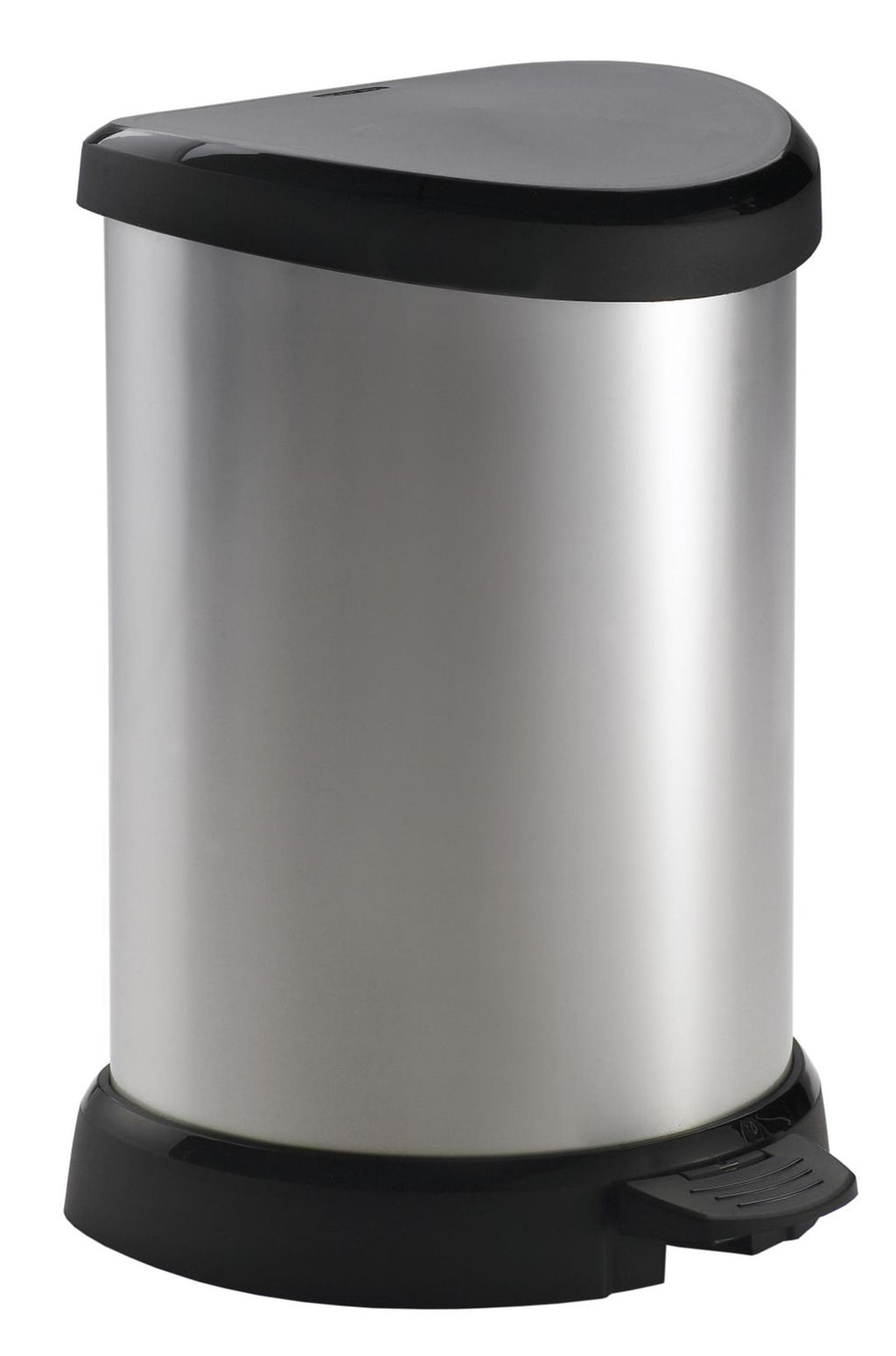 Curver decobin 15l rond zilver zw