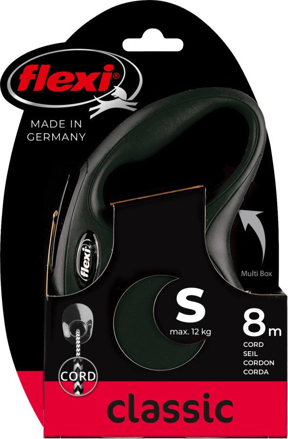 Flexi rollijn classic cord zwart