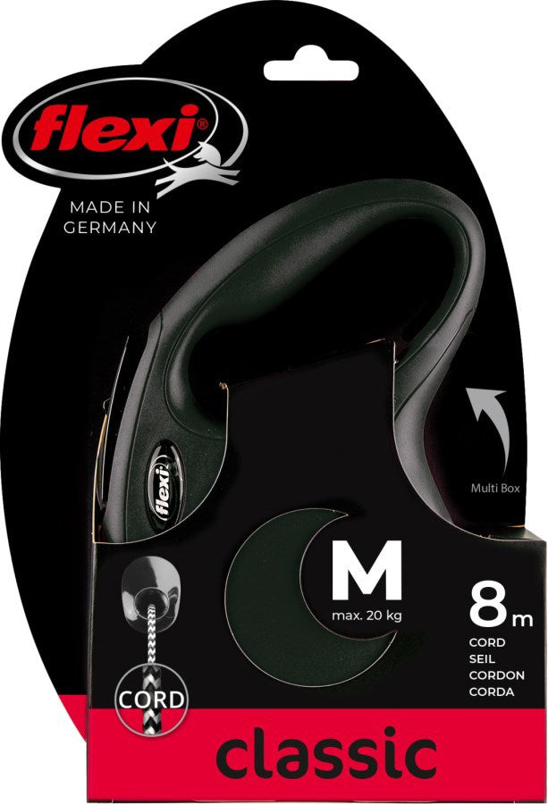 Flexi rollijn classic cord zwart