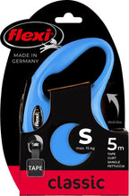 Flexi - Producten/ rollijn new classic band blauw s5 meter tot 15kg