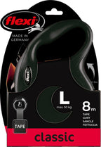 Flexi - Producten/ rollijn new classic band zwart l8 meter tot 50kg
