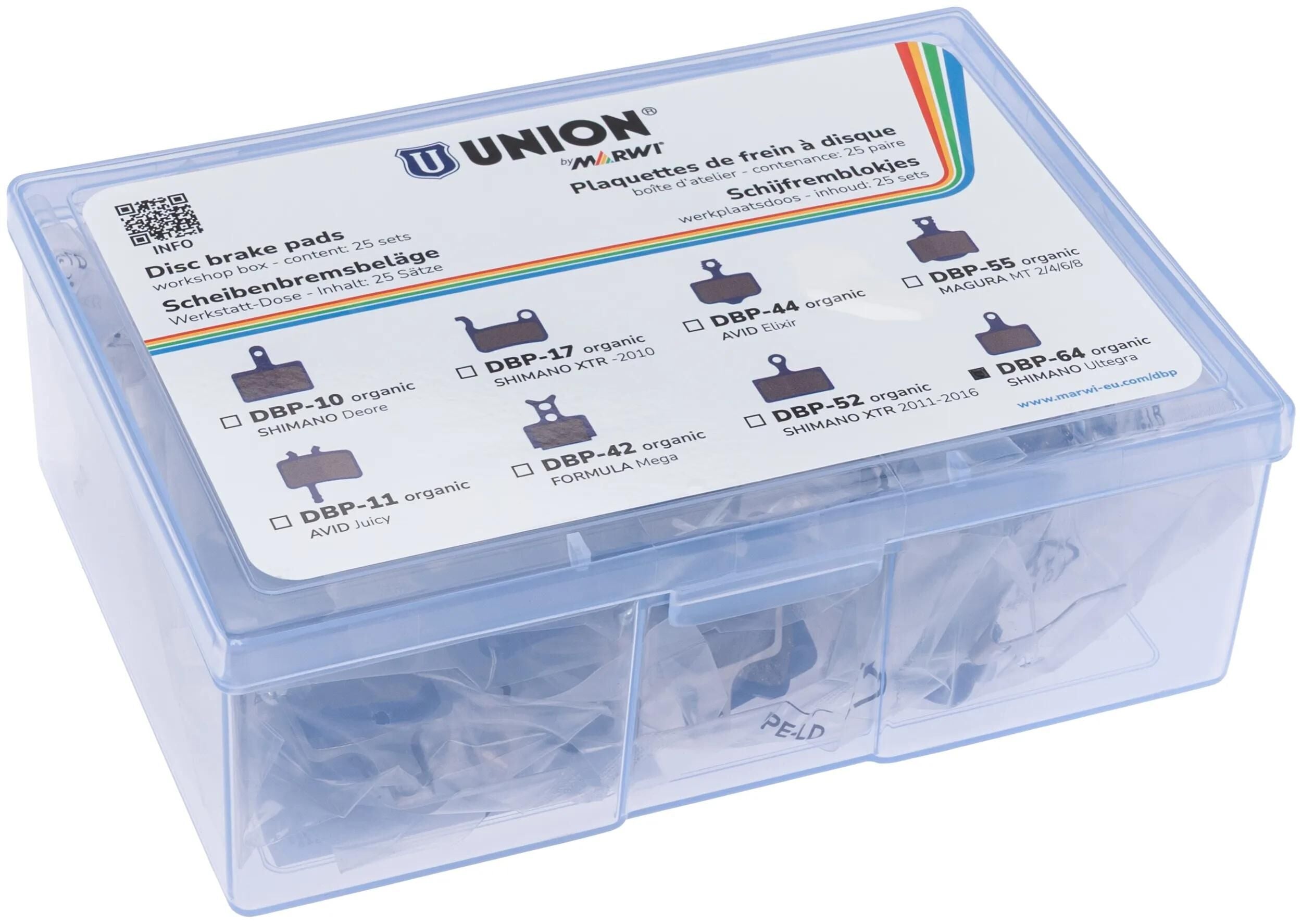 Union schijfremblokset dbp-65e e-bike organisch kevlar (25pr)