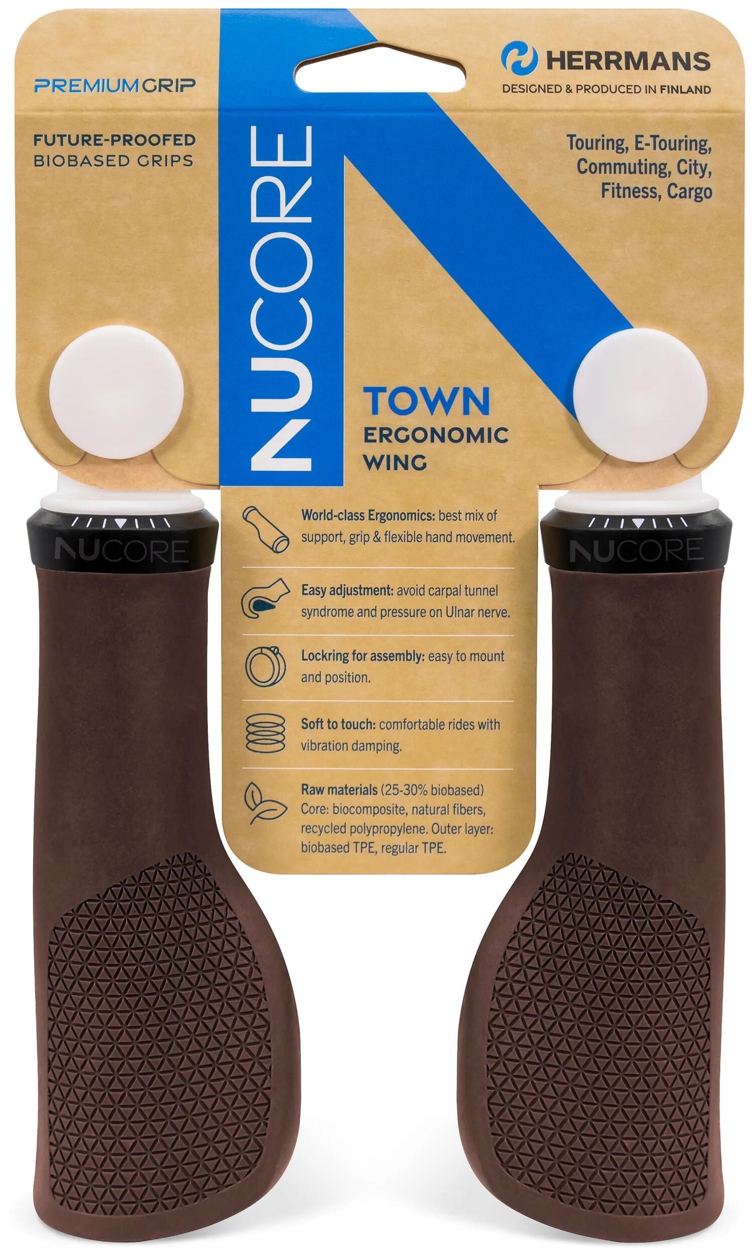 HERRMANS - HERRMANS handvatset nucore town peak 130/130mm bruin