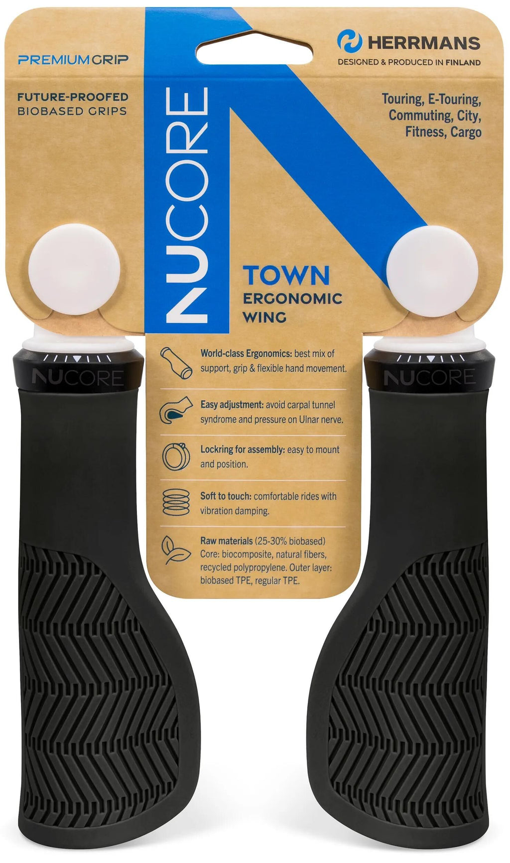 HERRMANS - HERRMANS handvatset nucore town wave 130/130mm zwart