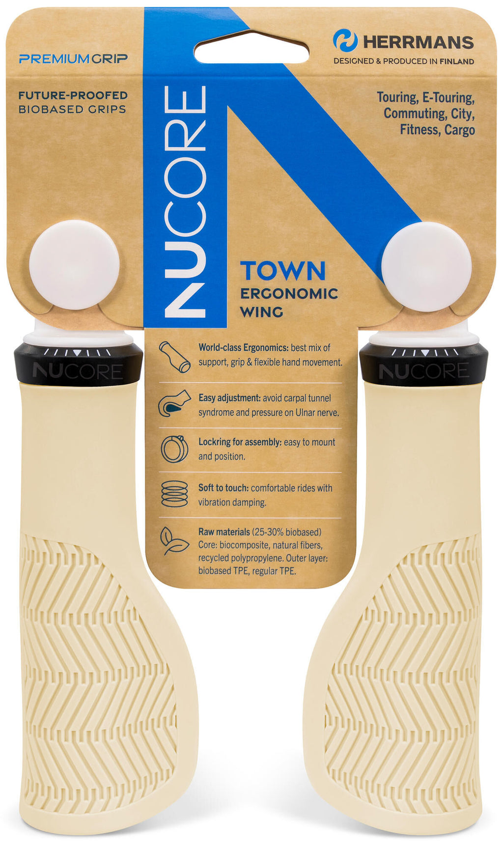 Herrmans handvat nucore town grip nucore town wave 130 130mm daisy