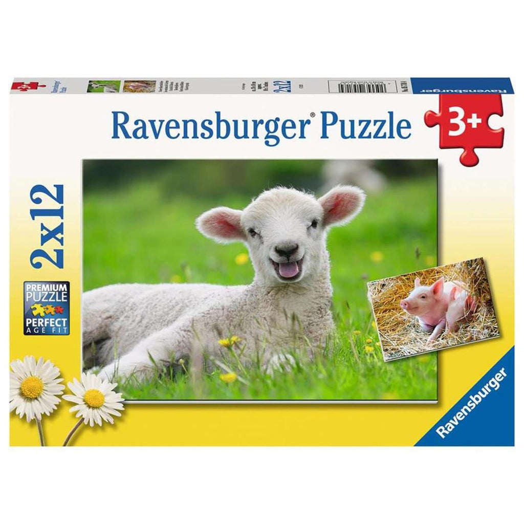 Ravensburger - puzzel boerderijdieren 2x12 stukjes