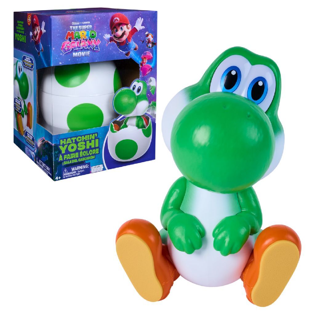 Hatchin' yoshi super mario galaxy the movie interactief yoshi figuurtje