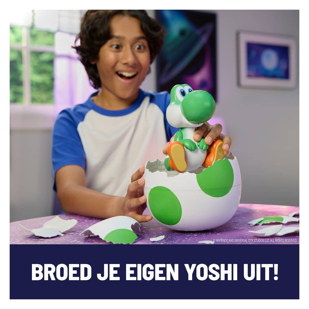 Hatchin' yoshi super mario galaxy the movie interactief yoshi figuurtje