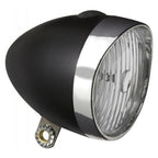 Edge koplamp retro 3 led - aan uit - incl. batterijen - zwart chroom