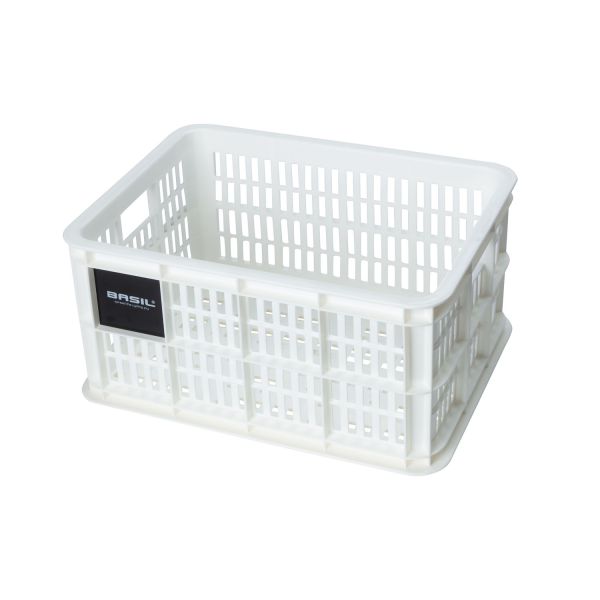 Basil fietskrat S - klein - 17.5 liter - wit
