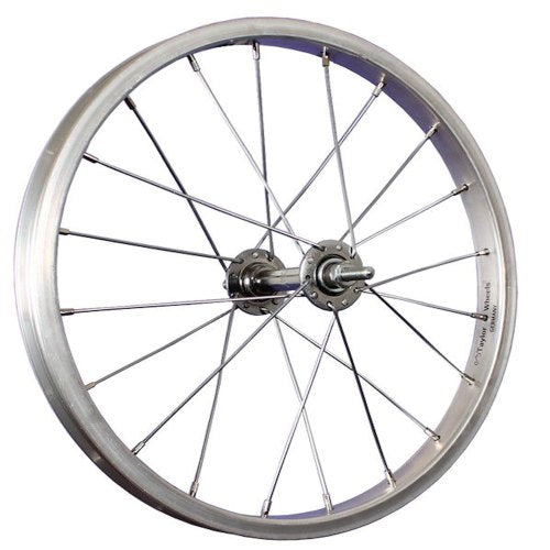 - Voorwiel 20*175 aluminium vaste as - zilver