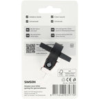 Simson - fietsbel mini 32mm vaste kunststof bevestiging zwart