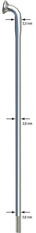 Sapim spaak 14-294 x-strong rvs zonder nippel (100st)