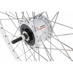 Shimano - Voorwiel 28 x 1/4'' aluminium zac 2000 velg - dh-c6000-3n naafdynamo - rollerbrake - zilver