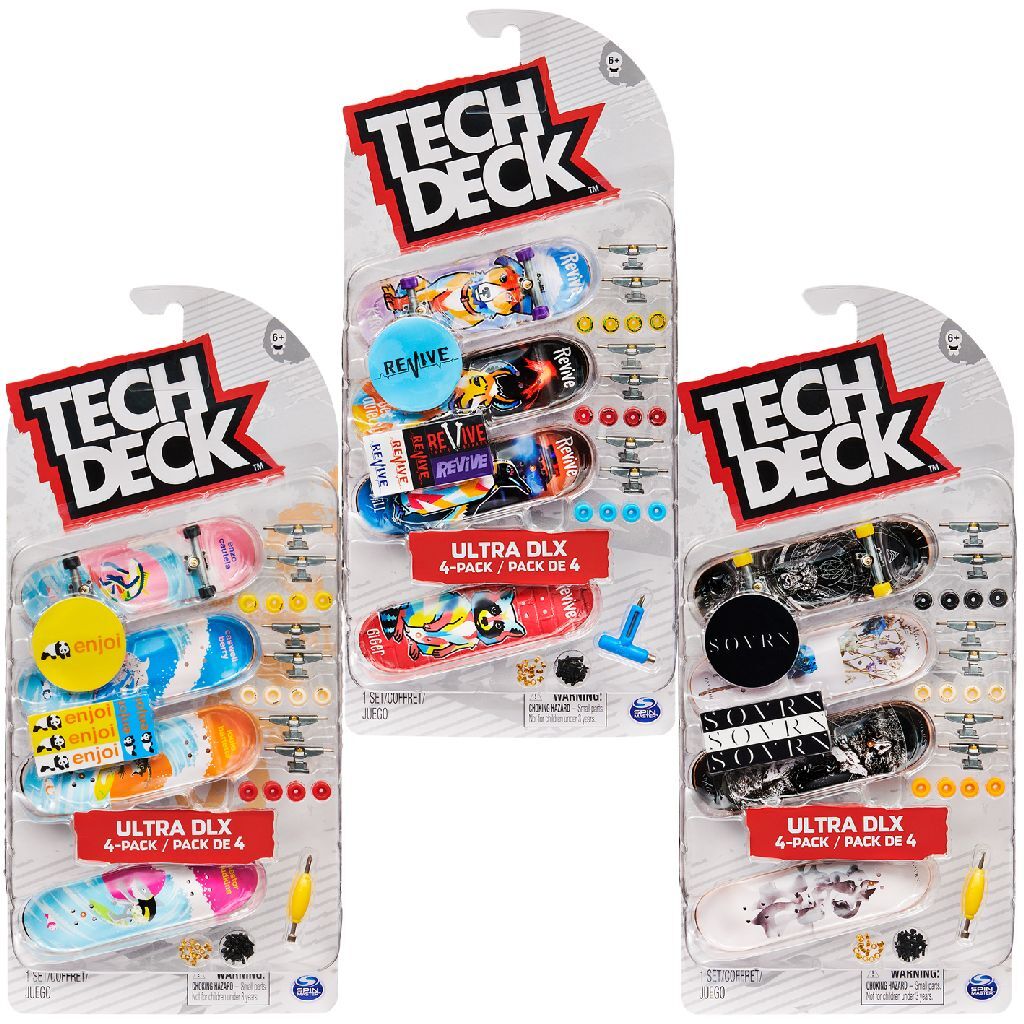 Spinmaster tech deck ultra dlx 4pack assorti
