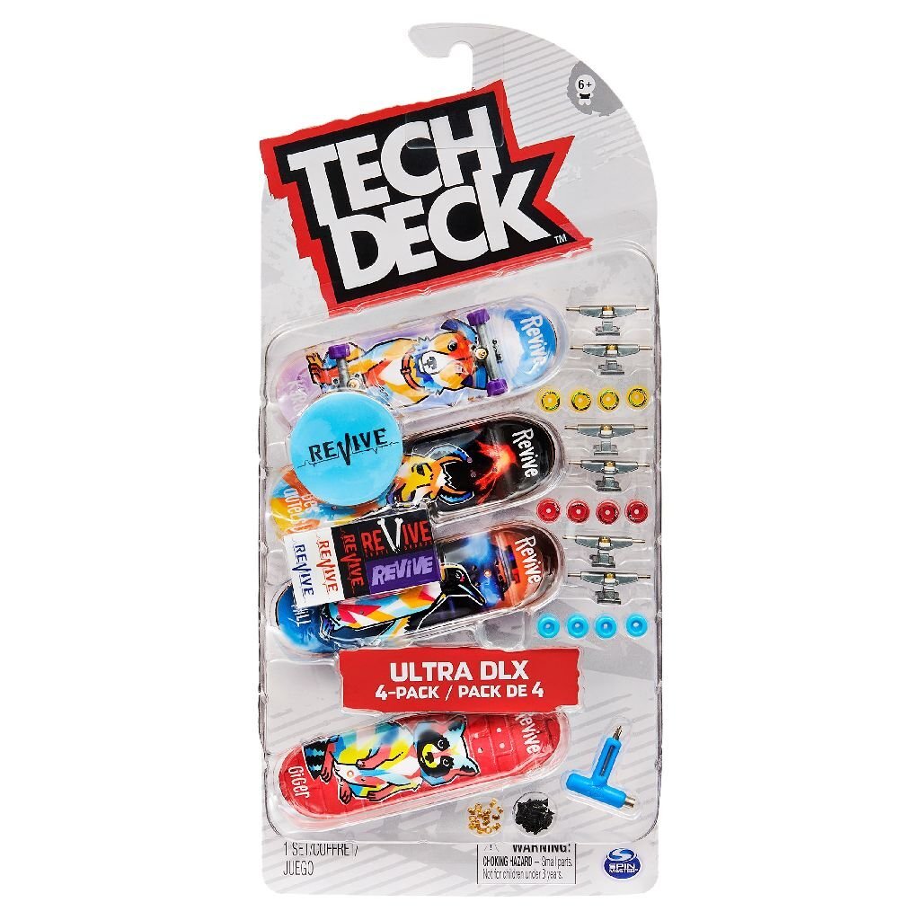 Spinmaster tech deck ultra dlx 4pack assorti