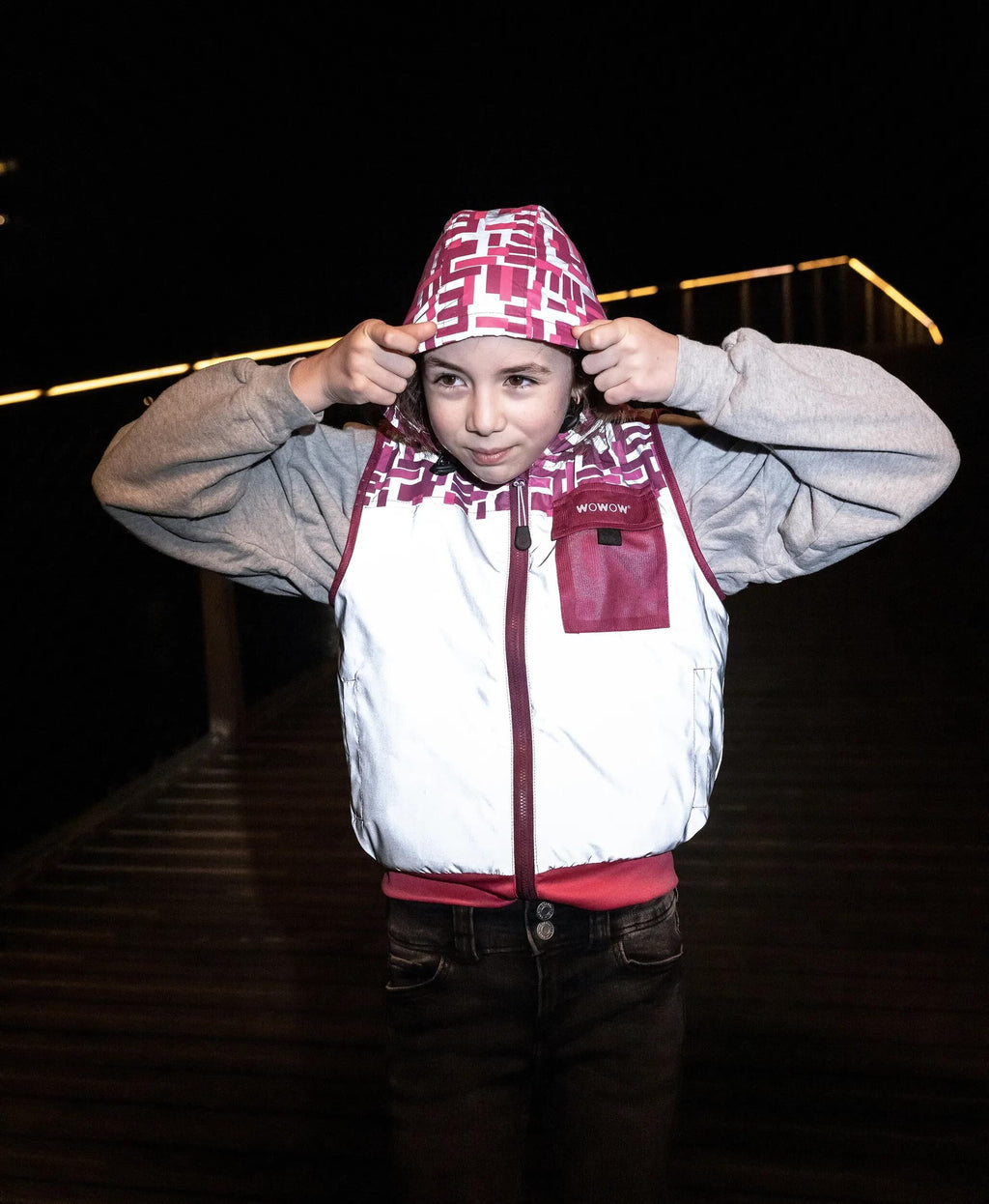 Wowow weste yoho jacket pink fr reflective children yoho pink gr.l