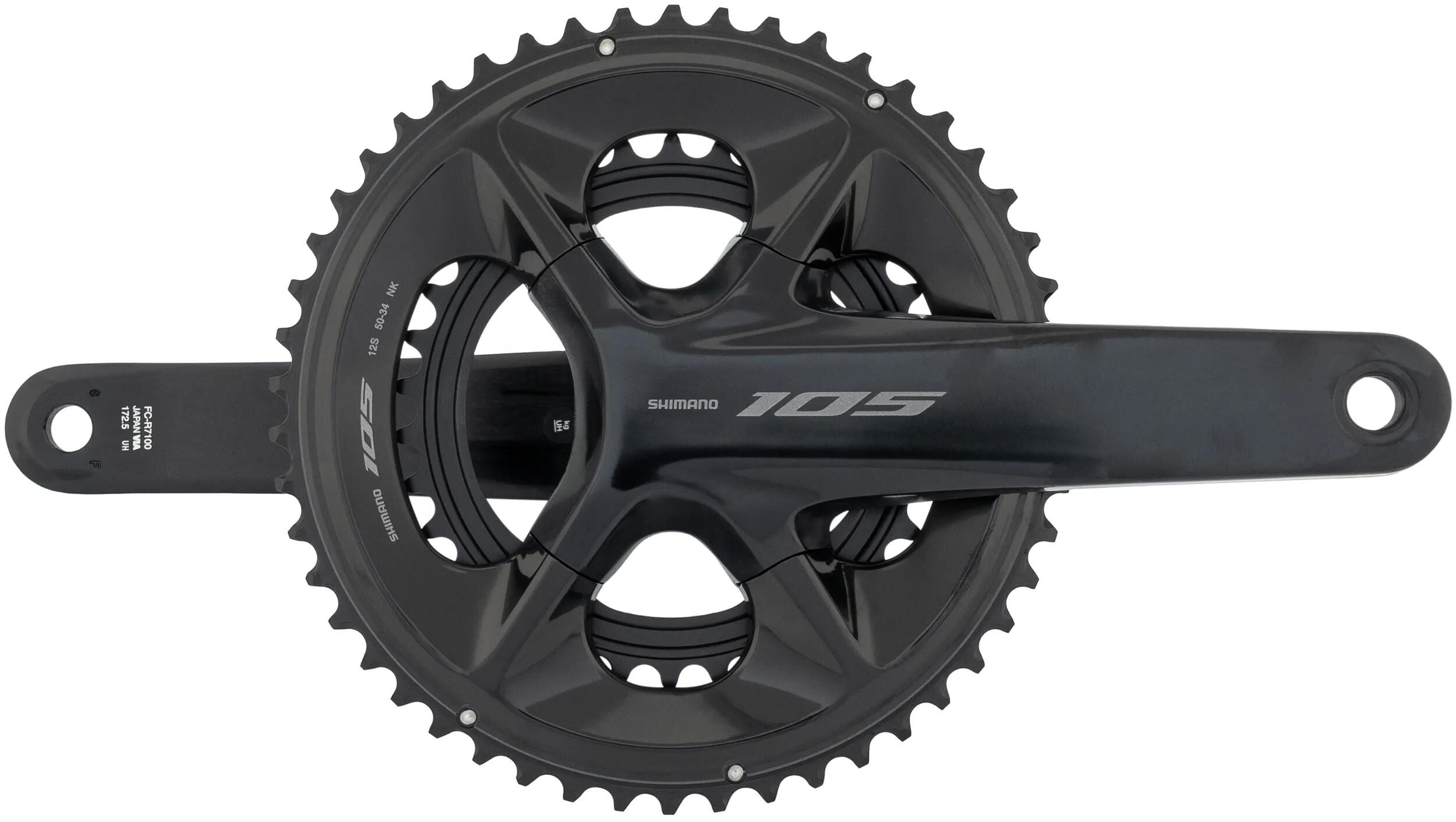 SHIMANO - SHIMANO kettenradgarnitur "105 fc-r7100" shim.krg 105 fcr7100 50/34 172.5 schw 12f ht2