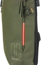 Basil fietsschoudertas soho mik studs | groen 17l