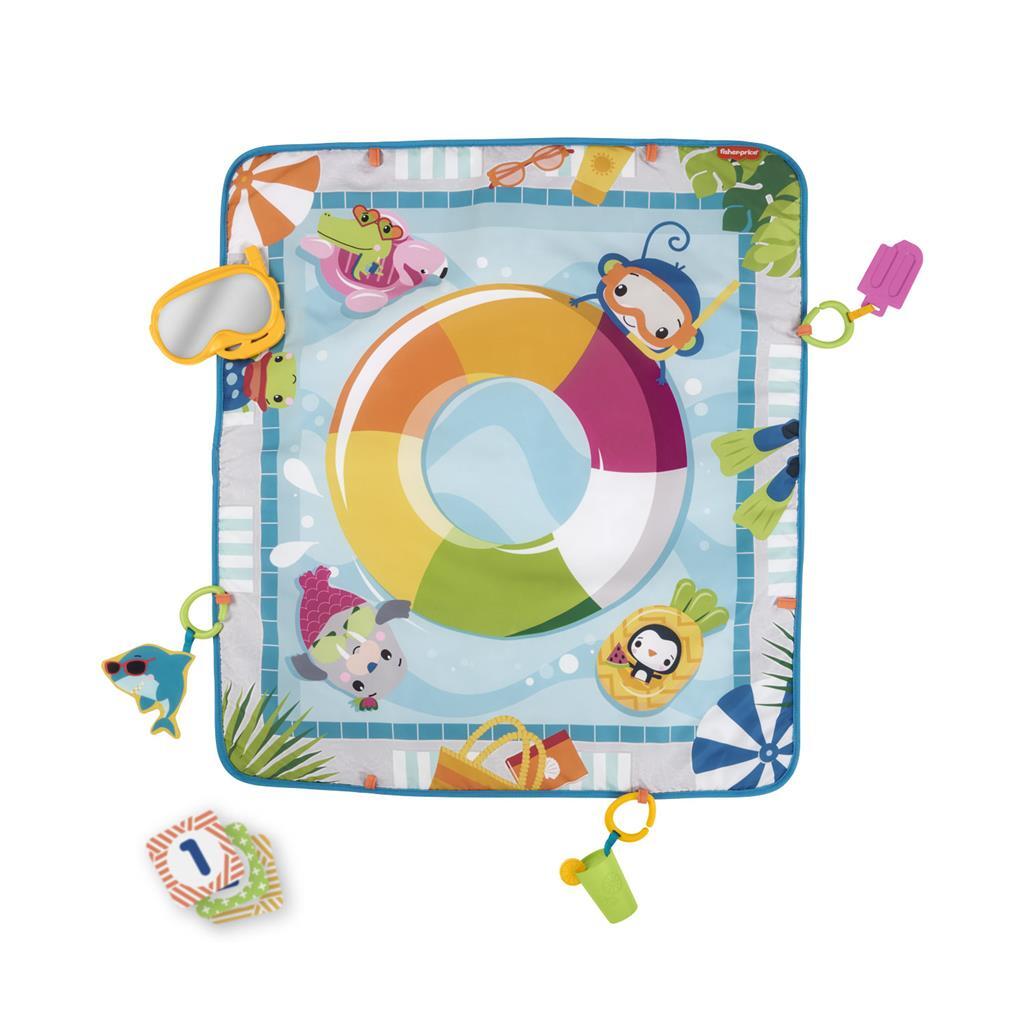 Mattel fisher-price - speelmat met zwembadthema - activiteitenmat