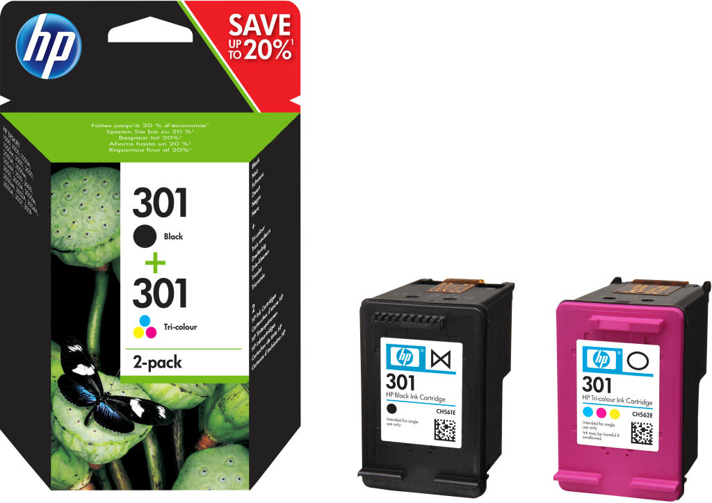HP - HP 301 zw en kl actiepack n9j72ae