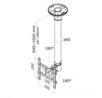 Neomounts plafondsteun fpma-c200 bevestiging (zilver, retail)