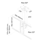 Neomounts plafondsteun plasma-c100 bevestiging (zilver, retail)
