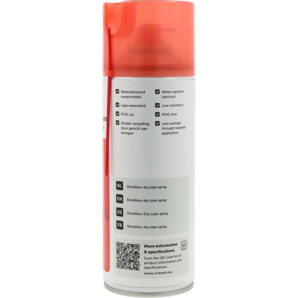 Simson - smeermiddel dry lube derailleur spray 400ml