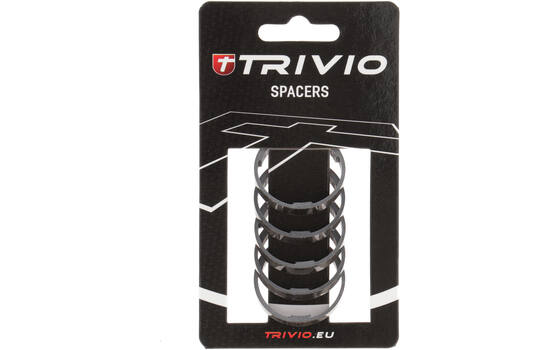 Trivio - spacer 5mm 1 1 8 aluminium zwart - 5 stuks