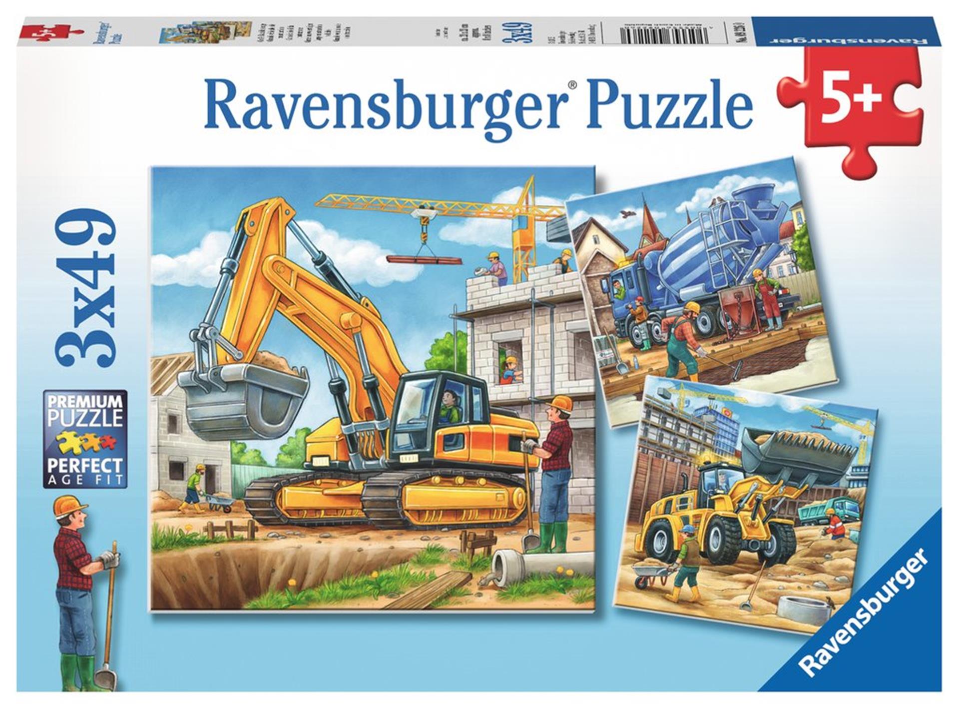 Ravensburger - grote bouwvoertuigen 3x49