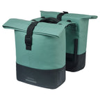 Basil B.V. - B.V. Dubbele fietstas cove mik 28-32l 14 x 29 x 36 cm - groen/zwart