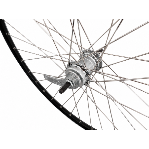 - Achterwiel 28 1/4inch - Favorit remnaaf - ZAC2000 velg (zwart/zilver)