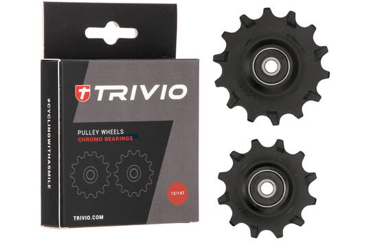 Trivio - Trivio - derailleurwieltjes 12/14t chromo lagers